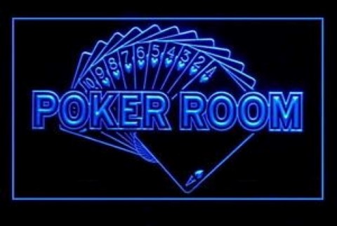 Private Poker Room Royal Flush LED Neon Sign